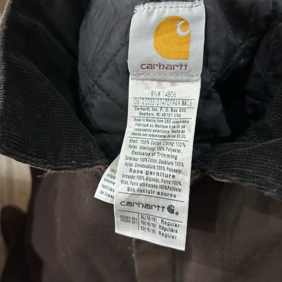Carhartt Sandstone Quilted Lined Coveralls Womens XL (16/18) Insulated Workwear - Picture 7 of 10